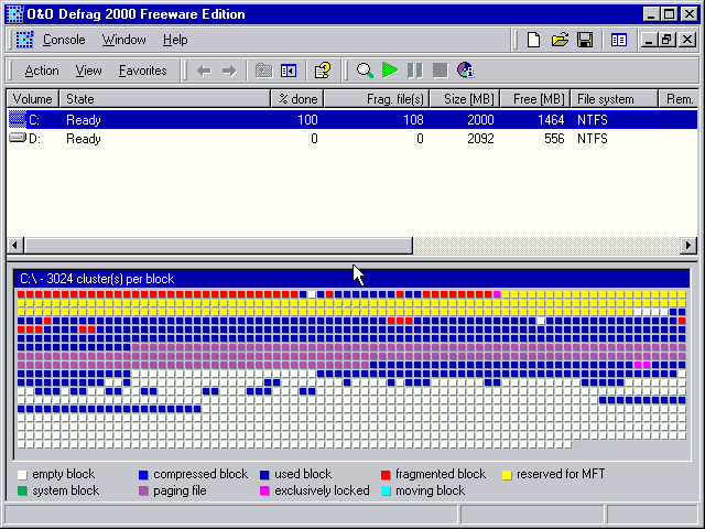 O&O Defrag 2000 Freeware Edition