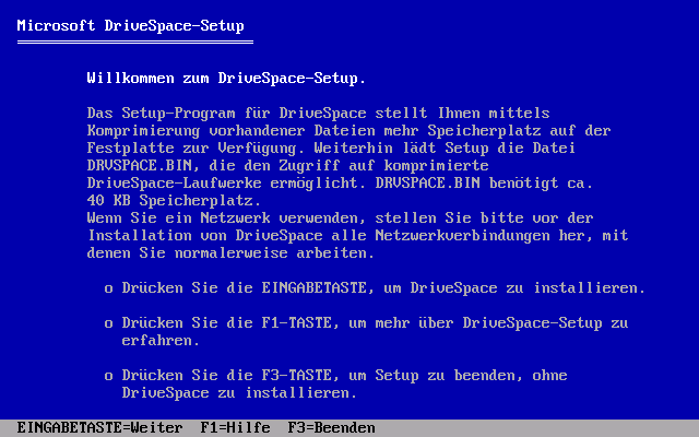 DOS drvspace 1